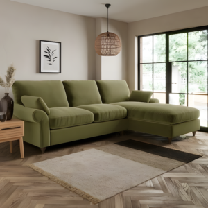 Basil Green L Sofa