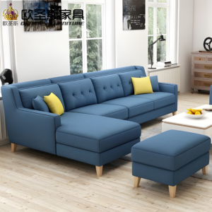 Blue Full Set L Sofa