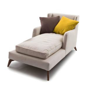 Ornate carved wooden Récamier-style chaise