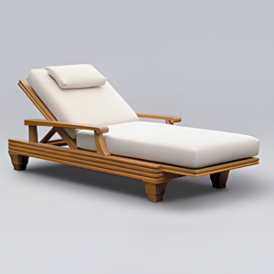 Tufted grey velvet/chenille chaise