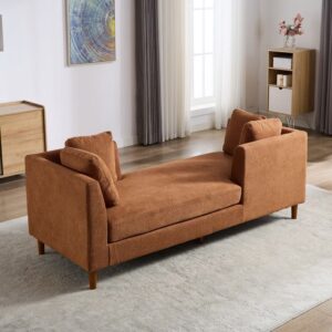 Modern Corduroy Chaise Sofa