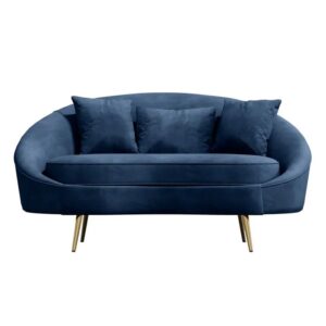 Modern Velvet Curved Sofa