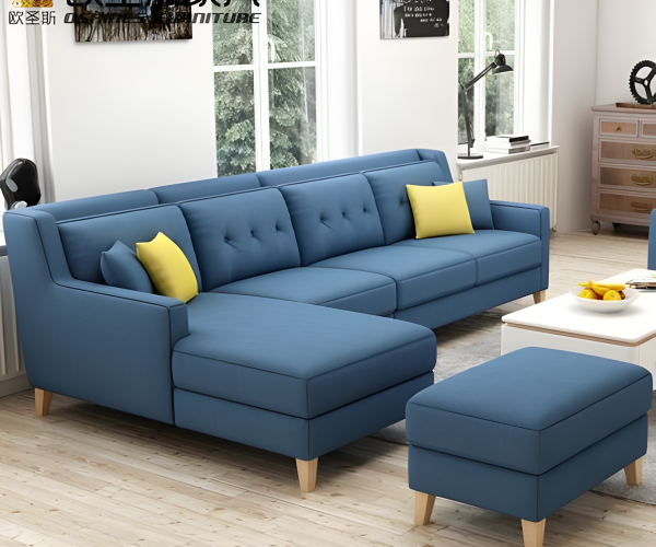 Blue Full Set L Sofa