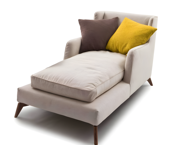 Ornate carved wooden Récamier-style chaise