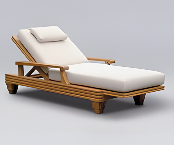 Tufted grey velvet/chenille chaise